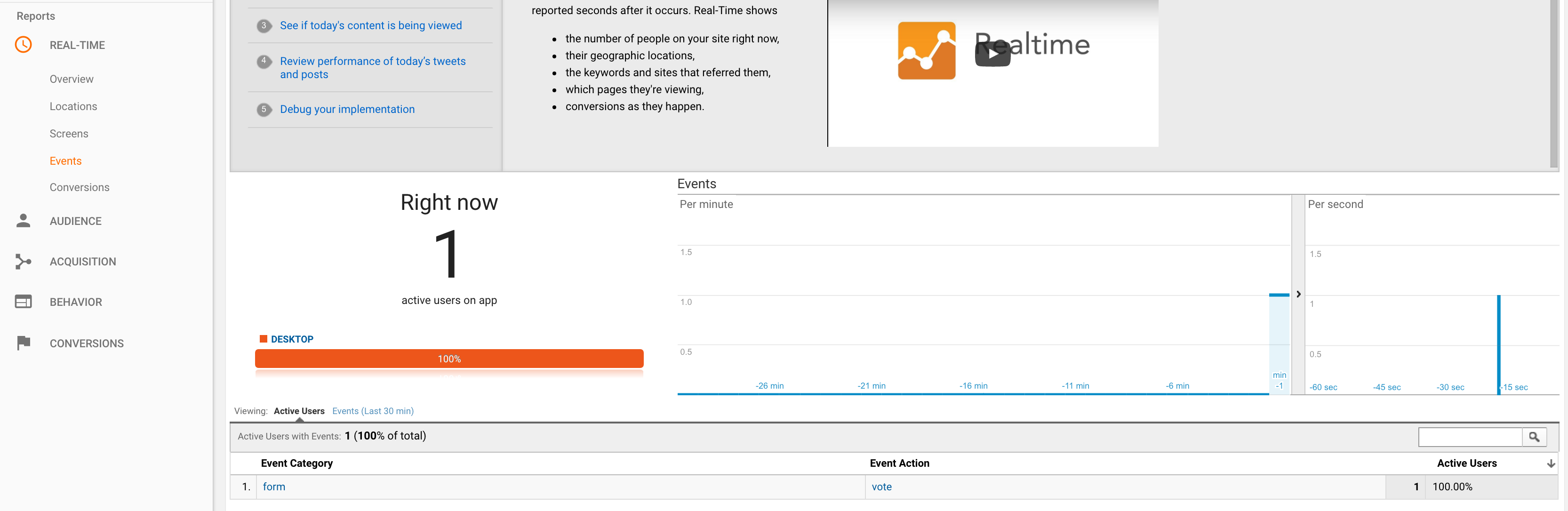 Ionic Google Analytics first event