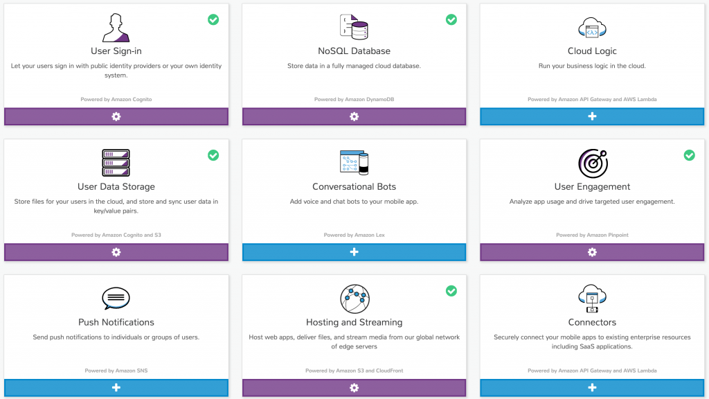 AWS mobile hub