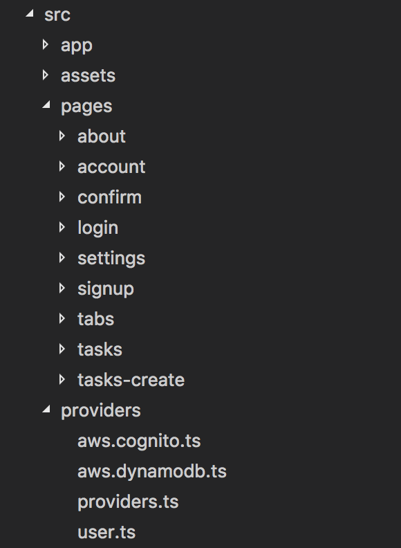 Ionic Aws stack architecture