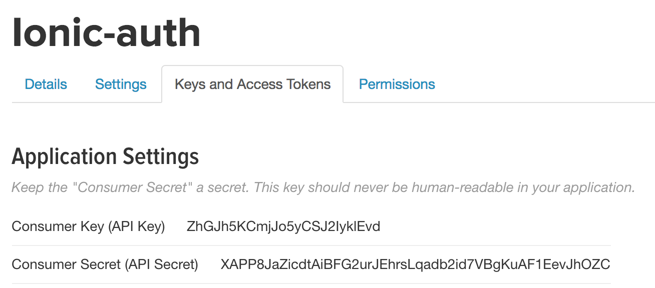 ionic twitter firebase oauth get ids